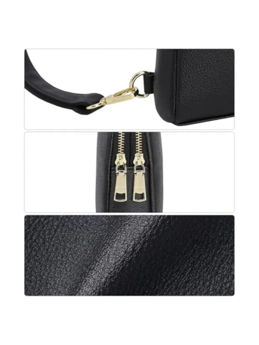 Lightweight Small Sling Crossbody Bag with Card Slots Vegan Leather